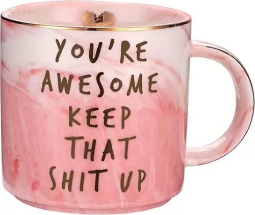 Thank You Gifts - Funny Inspirational, Thoughtful, Birthday, Friendship, New Job Gifts Ideas for for Women Friends, Coworkers, Boss, Employee - Graduation Gift for Her - Ceramic Coffee Cup