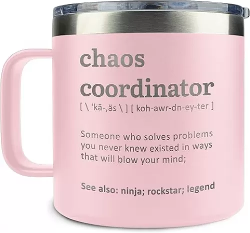 Thank You Gifts for Women, Boss, Coworker, Manager, Office, Nurse, Employee, Teacher - Chaos Coordinator Gifts - Administrative Professional Day, Teacher Appreciation Gift - 14 Oz Coffee Mug