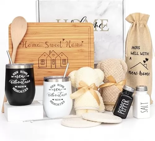 YLOVAN House Warming Gifts New Home (11 Piece Set), Unique Housewarming Baskets for Couples, Clients, Women, Men, Closing Gift for Home Buyers Realtors, Welcome First Apartment Essentials Ideas