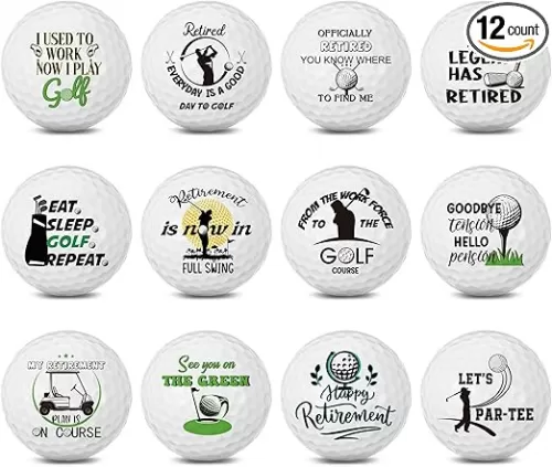 12 Pcs Golf Retirement Gifts for Women Men Funny Golf Balls Set for Father Mother Son Boss Coworker Employee Husband Grandpa Golfers Lovers Retirement Gifts