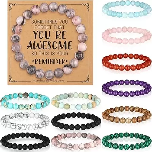 12 Pcs Inspirational Gifts Bracelets for Women Sometimes You Forget You