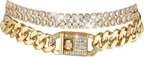 14K Gold Anklets for Women Waterproof Rhinestone Ankle Bracelet Layered Cuban Link Chain Diamond Anklet Beach Jewelry for Women