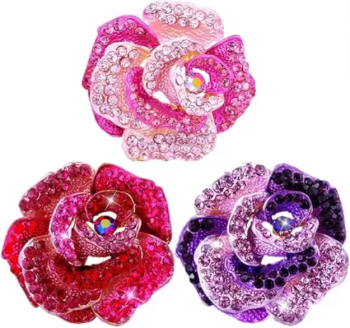 6 Pieces Rhinestone Butterfly Brooch Elegant Lapel Pins Dress Accessories Jewelry Gift For Women Girls Daily Decoration