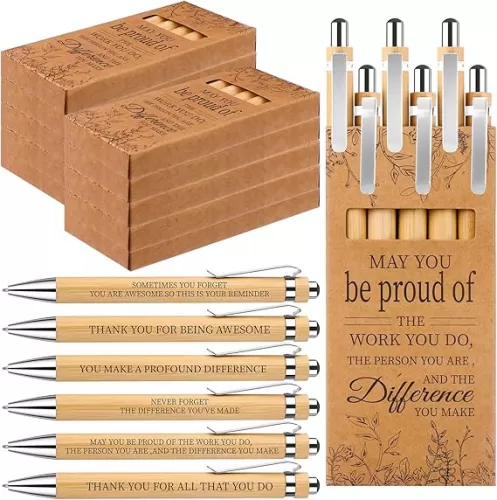 84 Pcs Inspirational Ballpoint Pens with Positive Boxes Set Employee Appreciation Gifts Motivational Pen Thank You Gifts for Teacher Team Staff Coworker Nurse Student Back to School End of Year Gift