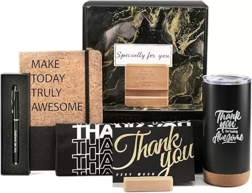 APRBOX Employee Appreciation Gifts Bulk Thank You Gifts with Thank You Cards for Women Men Work Gifts Office Gift Baskets for Social Worker Secretary Teacher Farewell Gift for Coworkers