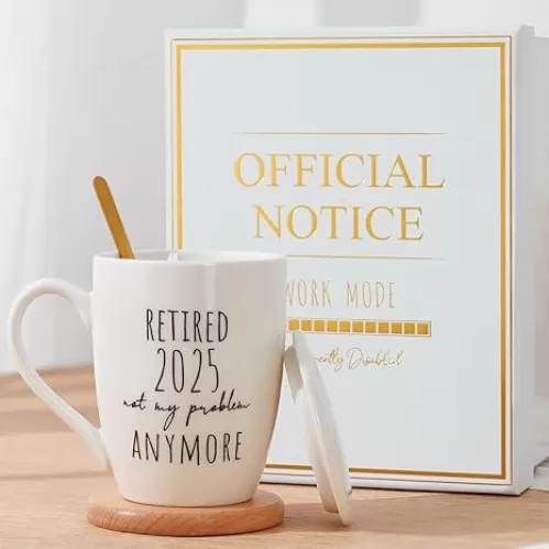 AW BRIDAL Retirement Gift for Woman Man Funny Coffee Mug Decoration, Best Retirement Gifts for Women Men 2025, Retired Gifts for Coworker Friend Teacher Boss Sister Mom Wife Not My Problem Anymore 1PC