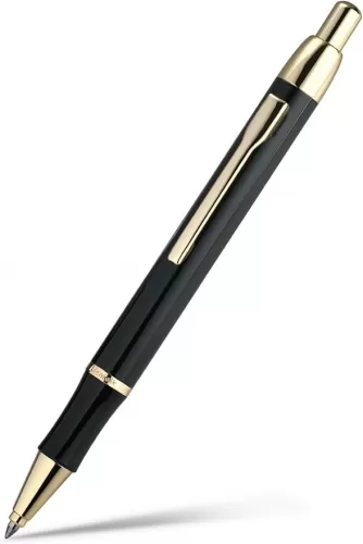 Black Gel Pen With 24K Gold Finish, Fine lacquer work, Best Men