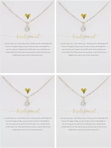 Bridesmaid Gifts Tie the Knot Necklaces for Women