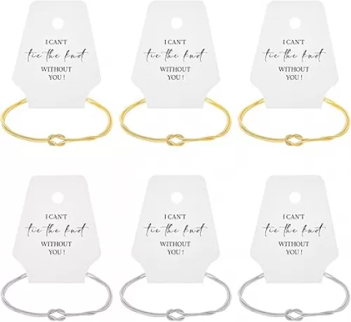 Bridesmaid Proposal Gifts Set - Bridesmaid Knot Bracelet Adjustable Snake Chain Bracelet Bridesmaid Proposal Gift Bridal Party Favors Gifts