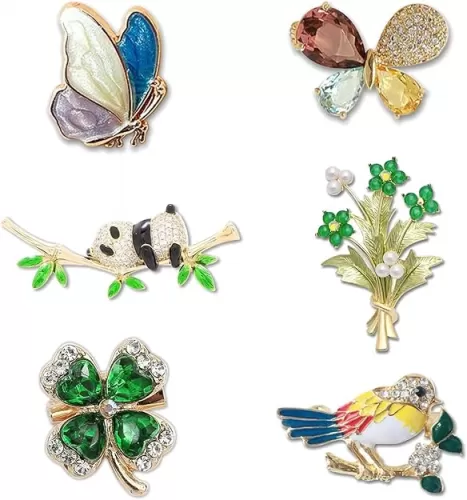 Brooches Pin for Women Rhinestone Cute Rhinestone Flower Brooch Decoration for Wedding Jewelry Gifts Clothes