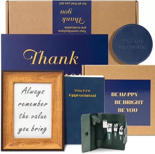 Employee Appreciation Gift Set Wholesale Thank You Gift Set Work Including Notebooks Coasters Nail Clippers Photo Frames And Thank You Cards Suitable For Team Gifts For Both Men And Women