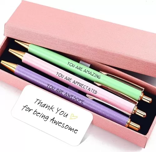 Fancy Pens Sets for Women Thank You Gift Teachers Office Inspirational Gifts for Coworkers Boss Employee Nice Cute Pen Set Appreciation Gift Lady Retirement Leaving Job Gifts Teacher Essentials