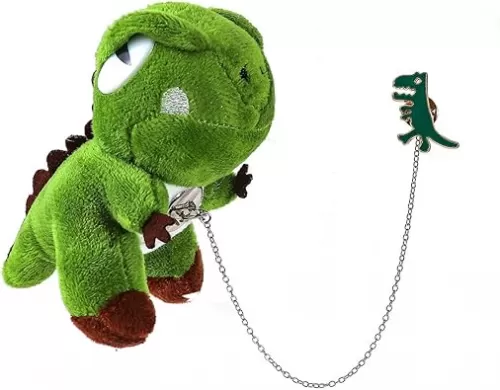 Funny Enamel Panda Dinosaur Tiger Brooch Plush Doll Jacket Backpack Pin Set for Women Friend Party Holiday Friendship Jewelry Birthday Gift