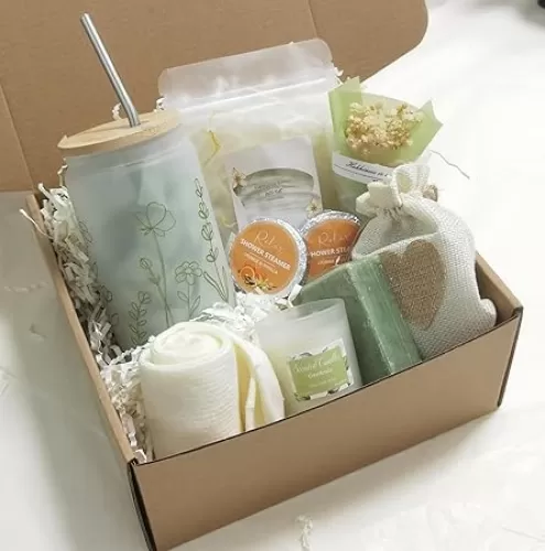 Get Well Soon Gift Basket- Relaxation, Birthday, Mothers gift/Self Care Package, After Surgery, Sympathy Gift for Loss of Loved One, Thinking of You Set, Grief/Comfort/Miscarriage for Women(Sage Green)