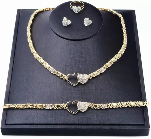 Giffor Jewelry Set 14K Gold Filled Necklaces Sets For Women Earrings With Bracelets Gifts