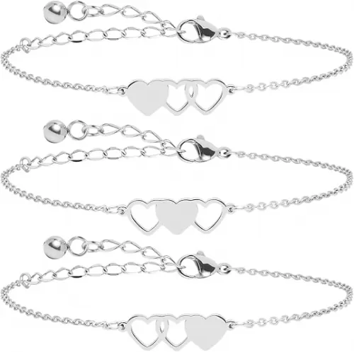 HOFOYA Sisters Best Friends Forever Matching BFF Necklace Set for 2 3 4, Mom Daughter Necklaces, Friendship Necklace, Christmas Birthday Gift for Women Teens BFF Sister.