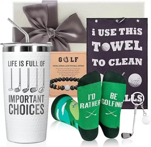 Jakayla Golf Gifts for Men 6-in-1 Golf Gift Set for Dad, Boyfriend, Brother – Perfect for Birthday, Retirement, Christmas