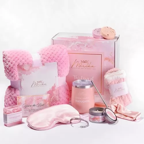 Merika Get Well Soon Gift Baskets for Women, After Surgery Recovery, Self Care Package, Sympathy Gifts for Sick Friend, Thinking of You, Feel Better with Blanket, Mug, Bath Bombs & More, Birthday Gift