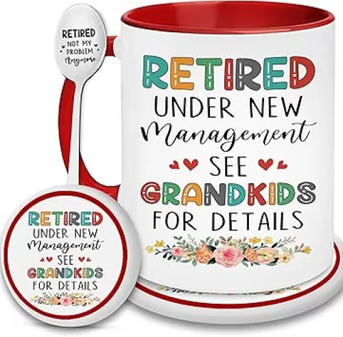 Retirement Gift - Retired Mug - Retired Under New Management See Grandkids For Details Mug - Mother