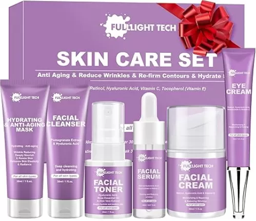 Skin Care Set, Gentle Anti-aging Skin Care Kit, Hydrate, Moisturize Skin, Facial Skin Care Routine Kit Women Teen Girls Travel Skincare Gift Set, Women Mom Gifts for Christmas Valentines Birthday Gift Her