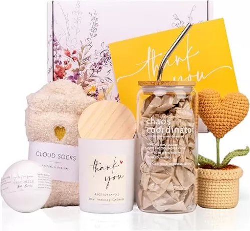 Thank You Gifts for Women, Employee Appreciation Chaos Coordinator Thank You Gift Basket Appreciation Gifts for Employee Teacher Coworkers Nurse Friends Mom Her Boss