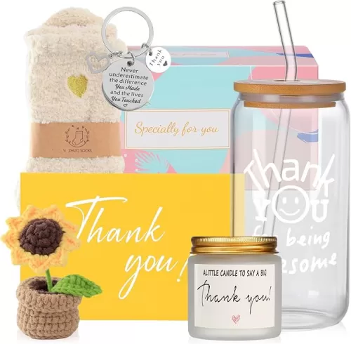 Thank You Gifts For Women, Employee Appreciation Gifts For Coworkers, Thank You Gift Basket Box Set