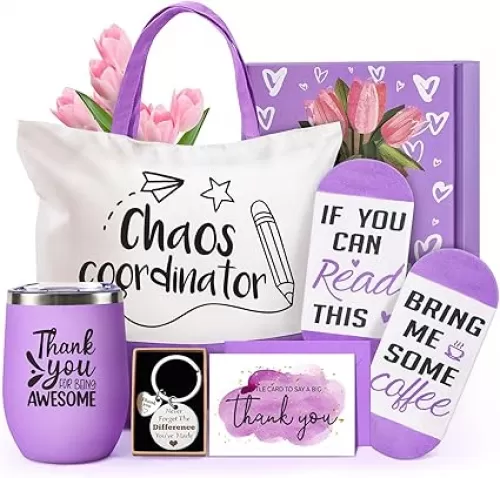 Thank You Gifts for Women, Teacher Appreciation Gifts, Administrative Professional Day Gift, Unique Appreciation Gift Basket for Teachers Nurses Employees Coworkers Boss Mom Friends w Thanks Card
