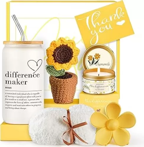 Thank You Gifts for Women, Teacher Appreciation Gifts, Thank You Gift Baskets for Women Friends Teachers Coworkers Boss Nurse Mom Employees with Thank You Cards