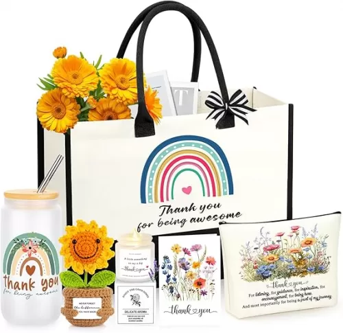Thank You Gifts for Women, Teacher Coworker Appreciation Gifts for Women, Thank You for Being Awesome Set of 6