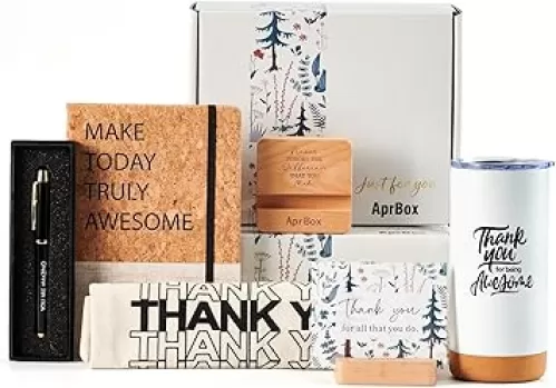 Thank You Gifts for Women with Thank You Cards Employee Appreciation Gifts for Men Office Gift Baskets for Coworkers Social Worker Teacher Secretary Gifts Farewell Gift Going Away
