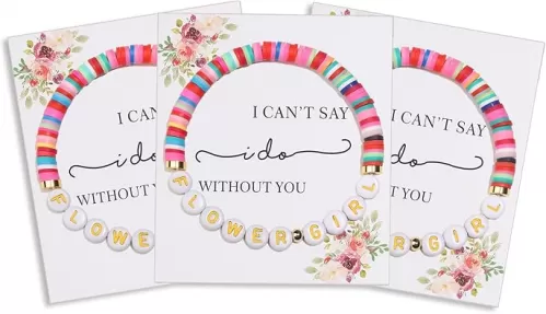 Wedding Gift for Bridesmaid Maid of Honor Flower Girl Bride to Be Sister Mother of The Bride Thank You Gift from Bride and Groom Thank You for Standing by My Side Bracelets Gifts