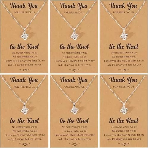 YANCHUN Bridesmaid Gifts for Bridal Party Gifts Bridesmaids Proposal Necklaces for 2/4/6/8 Favors Bridesmaid Dress Jewelry Set
