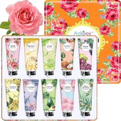 10 Pack Hand Cream Gifts Set, Mothers Day Gifts, Birthday Gifts for Women, Natural Plant Fragrance Scented Hand Lotion Travel Size Mini Lotion Shea Butter, Teacher Gifts, Gift for Mom Thank You Gifts