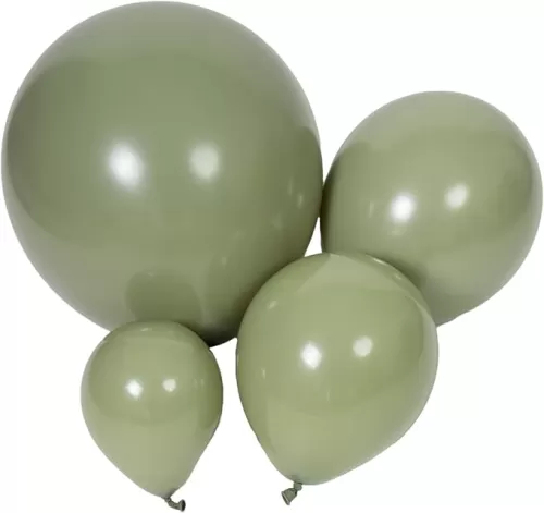 100pcs Sage Green Balloons 18 inch +12 inch +10 inch +5 inch Party Eucalyptus Olive Green Birthday Balloon Baby Shower Wedding Balloons