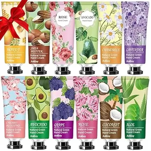 12 Pack Hand Cream for Dry Cracked Hands, Stocking Stuffers for Women, Bridesmaid Gifts, Small Gifts;Gifts for Women, Nurse Gifts, Teacher Appreciation Gifts, Natural Hand Lotion Travel Size