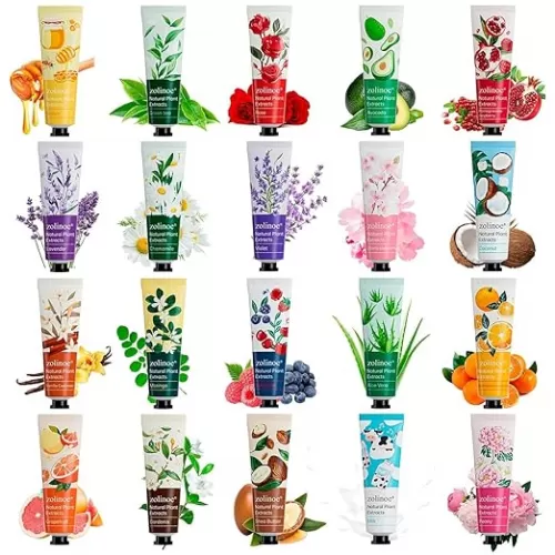20 Pack Hand Cream Bulk for Dry Cracked Hands, Stocking Stuffers, Bridesmaid Gifts, Thank You Gifts, Christmas Gifts for Women, Natural Plant Fragrance Mini Hand Lotion Travel Size
