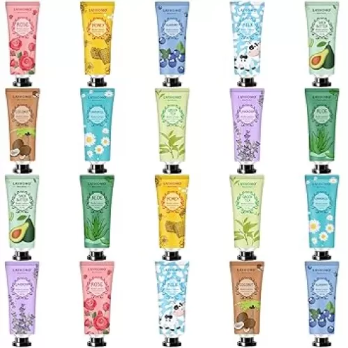 20 Pack Mini Body Lotion Gift Bulk for Dry Skin, Travel Size Small Body Cream With Shea Butter Natural Fragrance Moisturizing Body Lotion for Women Men, Gift Sets for Birthday Christmas Thank You Gift