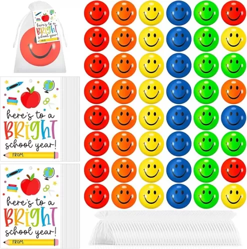 48 Set Back to School Student Gifts from Teacher Stress Balls Toy with Inspirational Cards Emotional Relief Stress Star First Day of School Gifts for Student Classroom Prizes Party Favors