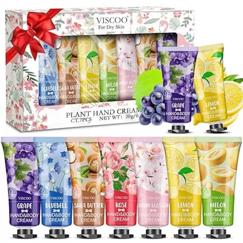 7 Pack Hand Cream Gifts Set for Women, Hand Lotion for Birthday Gifts for Women Teengirls, Bridesmaid Gifts, Thank You Gifts, Mini Moisturizing Hand Lotion Travel Size in Bulk for Dry Cracked Hands
