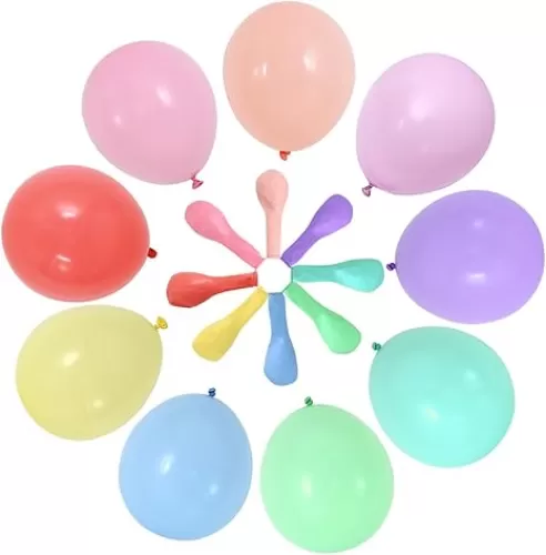 BEISHIDA 100 Pack 10 Inch Pastel Balloons Spring Rainbow Colors, Macaron Assorted Colors Thick Mixed Color Balloon, MultiColored Latex Balloons for Birthday Party Wedding Baby Shower Decorations