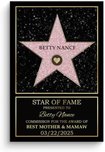 BESTCUSTOMCO Star Of Fame Custom Canvas Gift For Family (Style 1)
