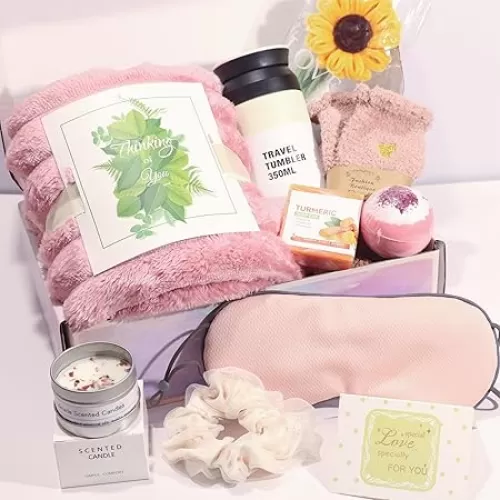 Birthday Gifts Basket For Women Friendship Get Well Soon Gift Baskets For Women After Surgery Self Care Gift Spa Care Package Inspirational Gifts For Her Mom Friends sister