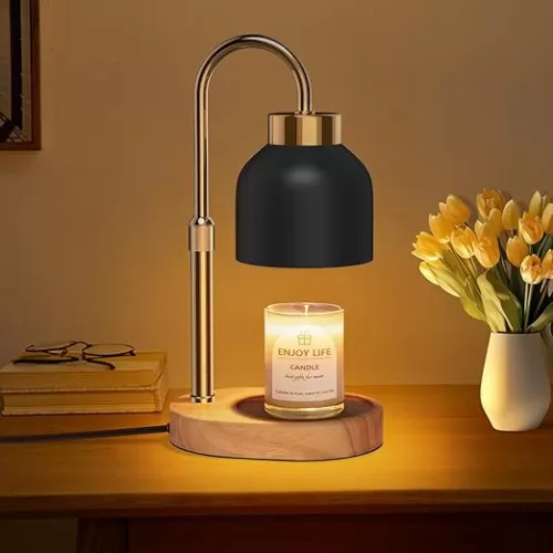 Candle Warmer Lamp with Dimmer Adjustable Height, Mothers Day Gifts, 2/4/8H Timer, Vintage Home Decor for Scented Jar
