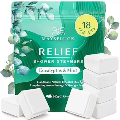 Eucalyptus Mint Shower Steamers 18 Pack - Includes Opener for Easy Opening, Eucalyptus for Shower, Aromatherapy Birthday Gifts for Women & Men, Essential Oil Bombs for Home Spa & Self Care Relaxation