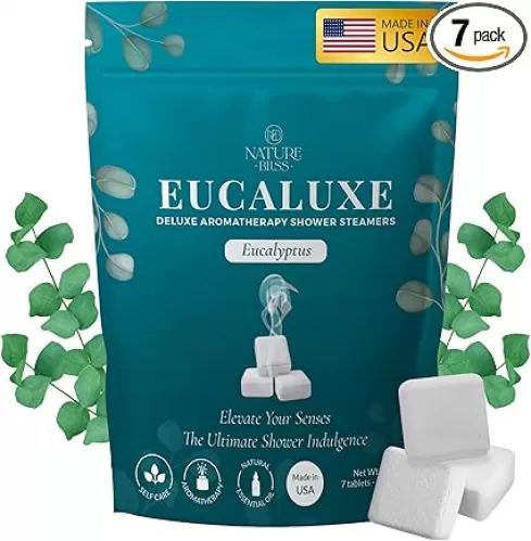 Eucalyptus Shower Steamers - 7 Pack Shower Tablets Aromatherapy for Sinus and Tension Support - Gifts for Women & Men - Eucalyptus for Shower, Shower Accessories & at Home Spa Essentials