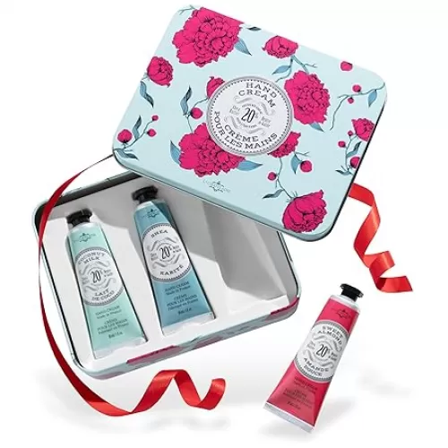La Chatelaine 20% Shea Butter Hand Cream Travel Size Tin, Gift Set for Women, Nourishing Hand-Care Set for Mother