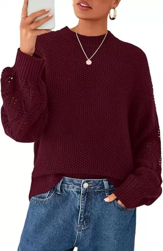 PRETTYGARDEN Womens Sweaters Fall 2025 Long Sleeve Crew Neck Cable Knit Oversized Sweater Top Casual Pullover Trendy Outfits