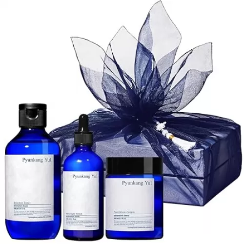 Pyunkang Yul PKY Basic Line Skincare Gift Set, Holiday Essentials for Moisturizing & Nourishing, Toner, Serum & Face Cream, Ideal for Gifting (3-Item Set)