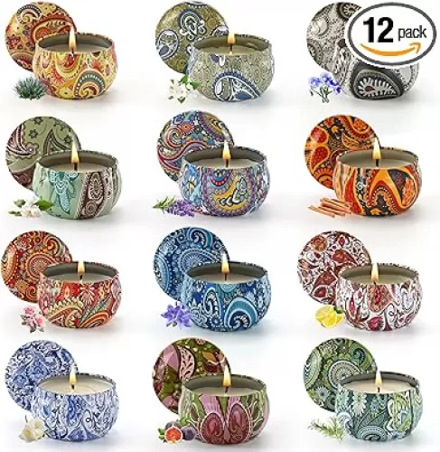 Scented Candles Gift Set, 12 Pack Candle for Home Scented, Candles Clearance with Gift Box, Aromatherapy Non Toxic Candle for Men, Women, Friends Birthday, Mother