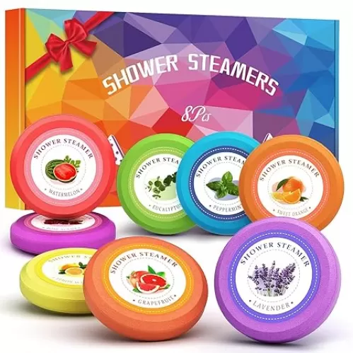 Shower Steamers Aromatherapy - sanyi Birthday Gifts for Women, Shower Bombs with Natural Essential Oils Self Care Stocking Stuffers White Elephant Christmas Gifts for Adults Teen Girls